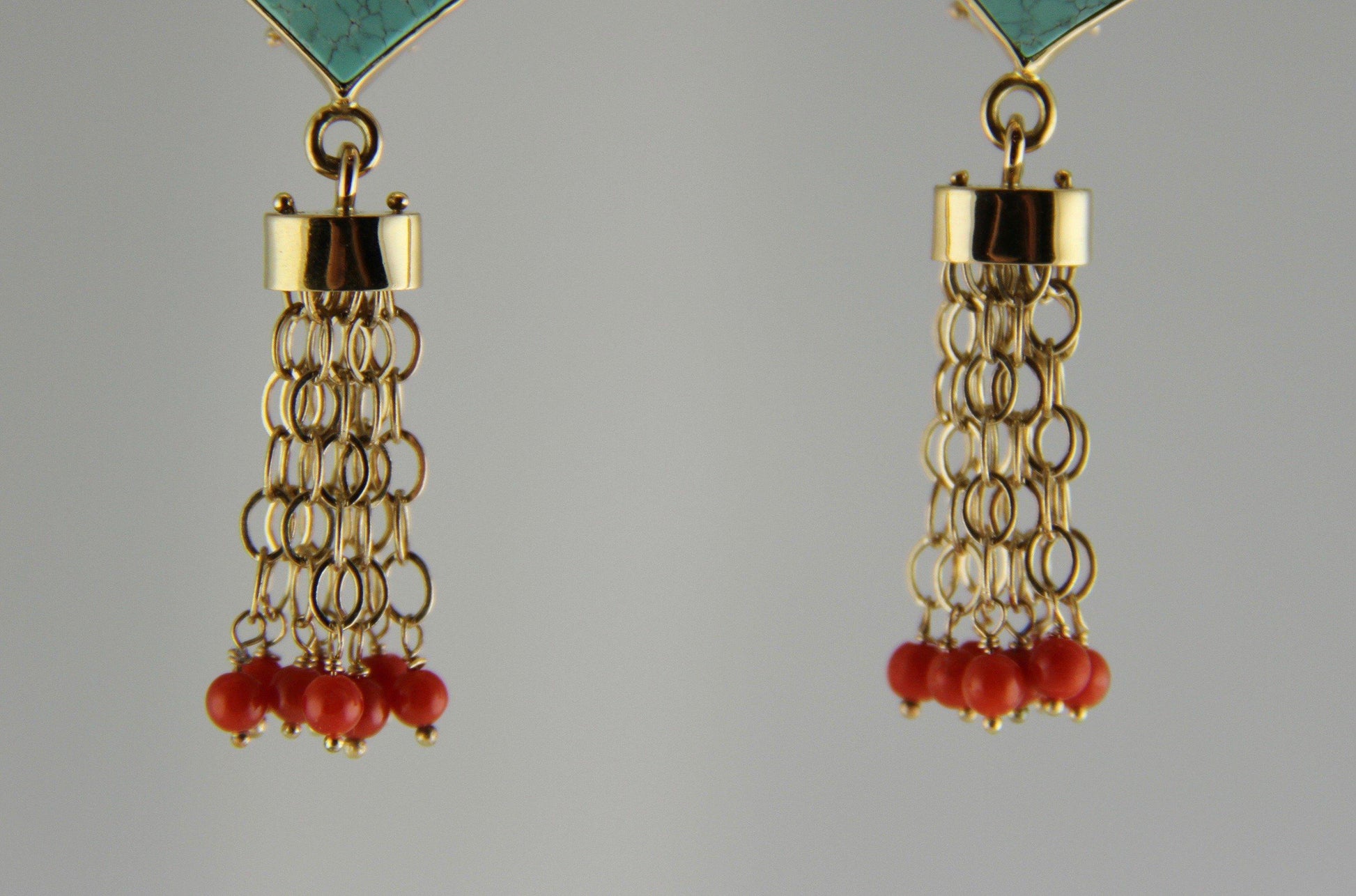 Victoria Adams-Sorrel Sky Gallery-Jewelry-Turquoise and Coral Earrings