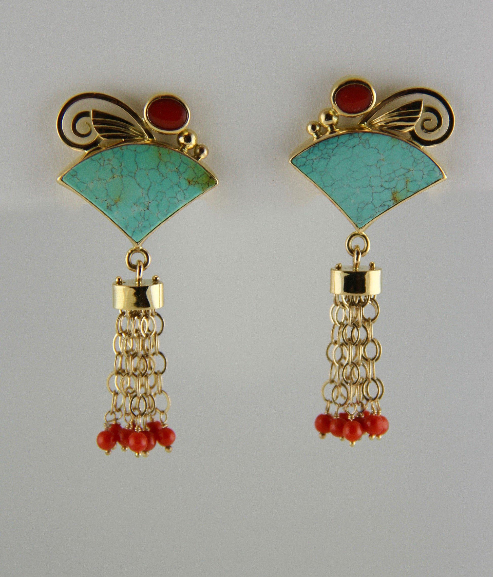 Victoria Adams Sorrel Sky Gallery. Turquoise Earrings. Victoria Adams Jewelry. Native American Jewelry.  Authentic Indian Jewelry.